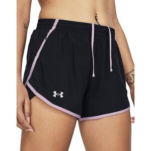Under Armor Women's Fly-by Shorts Women's Size 3xl Black Purple Running Athletic